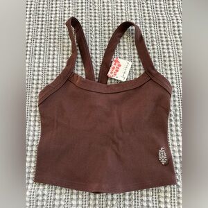 Free People All Clear Solid Cami in Cocoa Size XS/S NWT